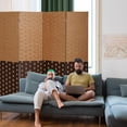 thumbnail image 6 of Dkelincs 4 Panel Room Dividers and Folding Privacy Screen Wooden Partition Wall Divider Portable Freestanding Privacy Wall, CM, 6 of 7