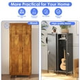 thumbnail image 5 of Gaeanet Metal Storage Locker for Employees with Towel Rack,Pegboards,54" H Steel Locker with Lock & 1 Shelf for School Office Gym Bedroom,Assembly Required,Black, 5 of 10