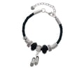 thumbnail image 2 of Delight Jewelry Silvertone Ballet Slippers Niece Celtic Knot Leather Bead Bracelet, 7"+2" Extender, 2 of 4