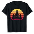 thumbnail image 1 of AALJY Retro Sun Minimalist Pine Tree Design Graphic T-Shirt, 1 of 5