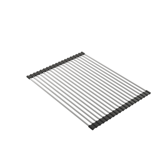 BOCCHI 2350 0003 Roller Mat Stainless   Black Edging for Granite Farmhouse Sinks