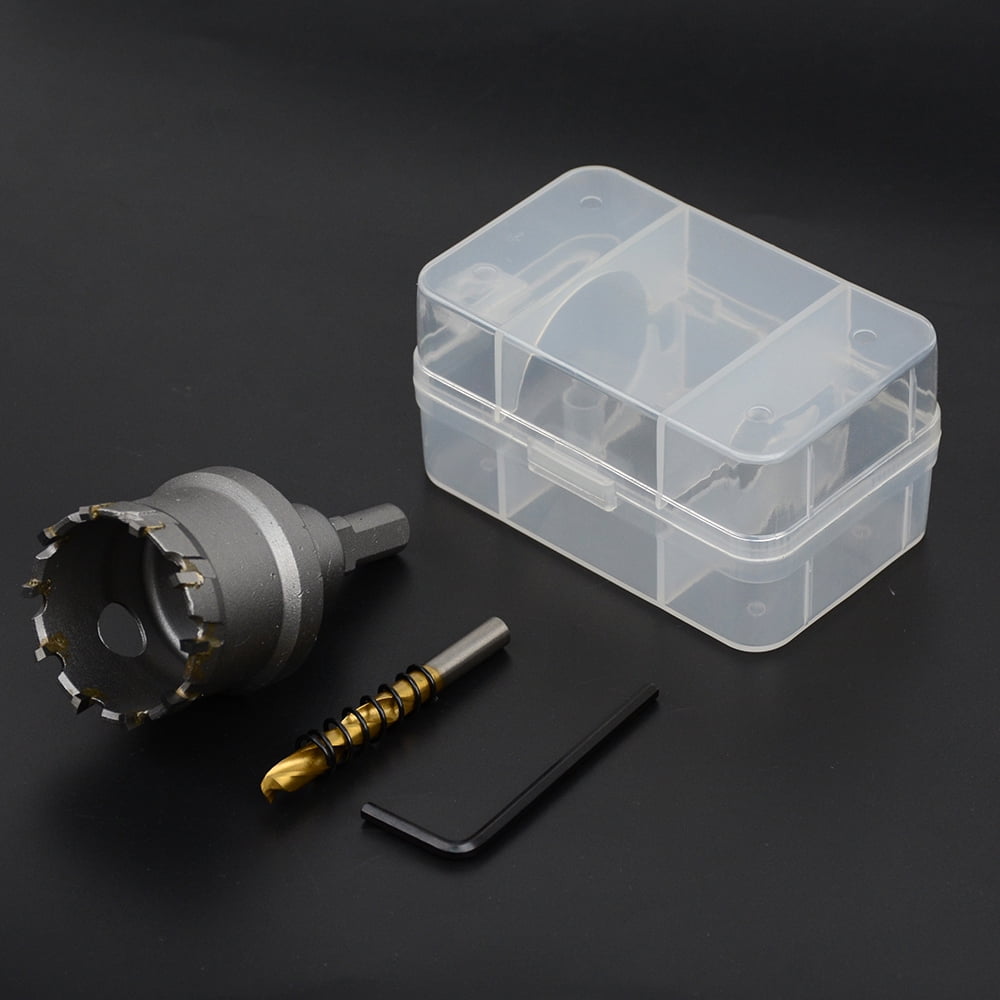 Carbide Hole Cutter 35mm Hole Saw High Density Cemented Carbide Teeth Triangular Shank For Stainless Steel Metal 2 Pcs