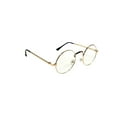 thumbnail image 4 of Gold Metal Wire Frame Round Clear Lens Circle Eye Glasses Nerd Santa Costume, 4 of 5