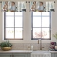 thumbnail image 3 of LALILO Kitchen Curtain Valance Sunset Pumpkin Harvest Rod Pocket Window Curtain 52"x 18" Set of 2, 3 of 5