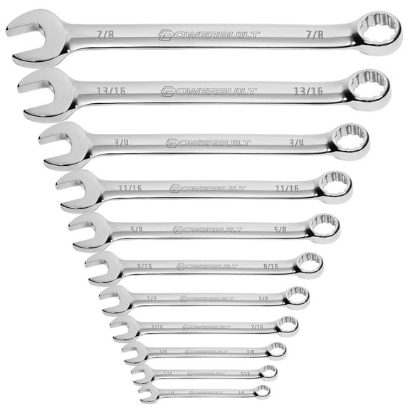 Powerbuilt 11 Piece SAE Combination Wrench Set - 642459