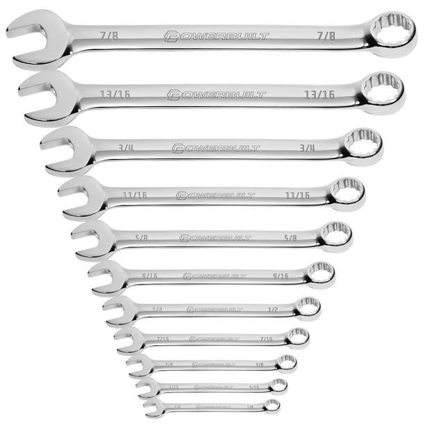 Powerbuilt 11 Pc. SAE Combination Wrench Set, size from 1/4