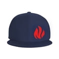 thumbnail image 3 of DouZhe Flat Brim Cap Snapback Hat, Fire Burning Symbols Prints Adjustable Blue Adult Baseball Cap, 3 of 6