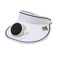 thumbnail image 2 of Sombrero con visera solar incorporada para mujer, recargable por USB, con ventilador en la parte superior vacío. Blanco, 2 of 9