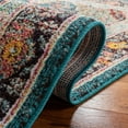 thumbnail image 6 of SAFAVIEH Madison Sonam Floral Bordered Area Rug, Navy/Turquoise, 3' x 5', 6 of 8