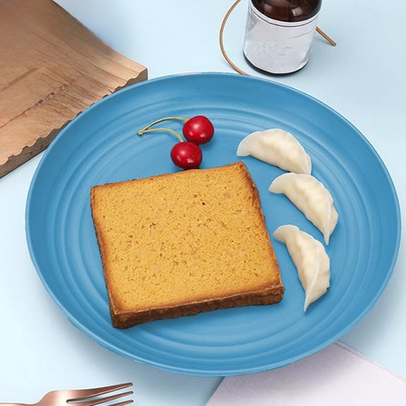geerera 5.9in Wheat Straw Plates, Lightweight Dinner Plates, Reusable Dishes for Camping, Picnic and Home Use