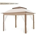 thumbnail image 4 of COOS BAY 11x11 Replacement Gazebo Top with Air Vent Sunshade Polyester Top Cover Only, Beige, 4 of 6