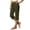 Army Green #24, variant on Linen Pants for Women Petite Elastic Waist Capri Pants 2026 Summer Loose Vacation Capris Lightweight Lounge Baggy Trousers with Pockets M