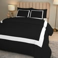 thumbnail image 4 of DNG Creations 1 Piece Full Black And White Border Line Pattern Duvet Cover - 100% Egyptian Cotton, 800 Thread Count ( Oversized Queen ), 4 of 5