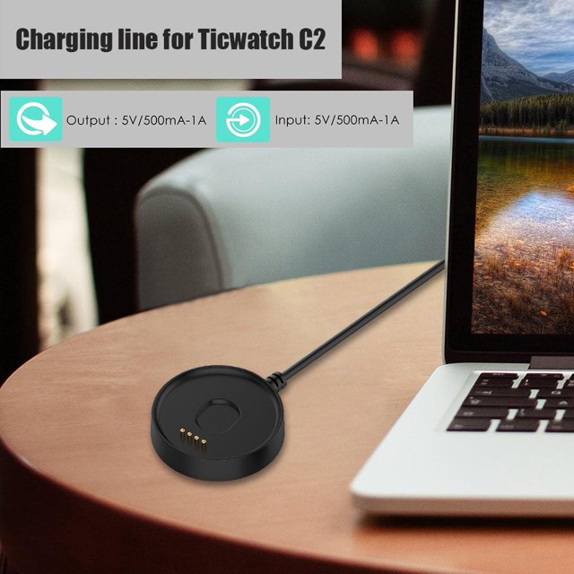 Reemplazo del cable del muelle de la cuna de carga rápida USB del reloj inteligente para Ticwatch C2