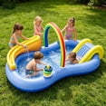 thumbnail image 4 of Inflatable Children's Pool for Backyard Easy Setup with Built In and Gentle Water Depth for Toddlers and Kids, 4 of 6