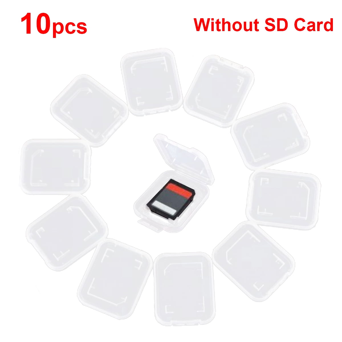 Transparent Standard SD SDHC Memory Card Case Holder Box Storage boxes (pack of 10)