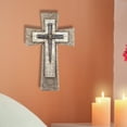 thumbnail image 3 of Comfy Hour Faith and Hope Collection Faux Stone with Nail Wall Cross, Religious Decoration, Polyresin, 3 of 5