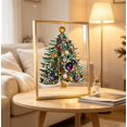 thumbnail image 4 of Jeweled 3D Christmas Tree Framed Art,2026 Stylish Crystal Christmas Tree Handmade Hanging Art Kit, Jewel-Like Glowing Decor for Home Spaces & Holiday Gifting Choice(Amber Gems), 4 of 7
