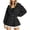 Black Pullover for Women #3, variant on Women Hooded Cinch Waist Jacket, Long Sleeve, Zip Snap Closure, Elastic Waist, Pockets, Ribbed Cuff, Solid Coat for Daily Casual Outdoor Wear White,L