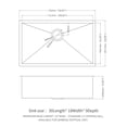 thumbnail image 2 of 30x18 Inches Brushed Nickel 18-Gauge Stainless Steel Undermount Single-Basin Kitchen Sink, 2 of 8