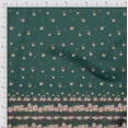thumbnail image 3 of Soimoi Green Japan Crepe Satin Fabric Floral Panel Print Fabric by The Yard 42 Inch Wide, 3 of 3