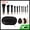 Black, variant on Unique Bargains Makeup Brush Set for Vacation 14 Pcs Pink