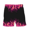 thumbnail image 5 of Stamzod Men's Summer Flame Printing Special Print Beach Casual Trouser Shorts Pant, 5 of 8