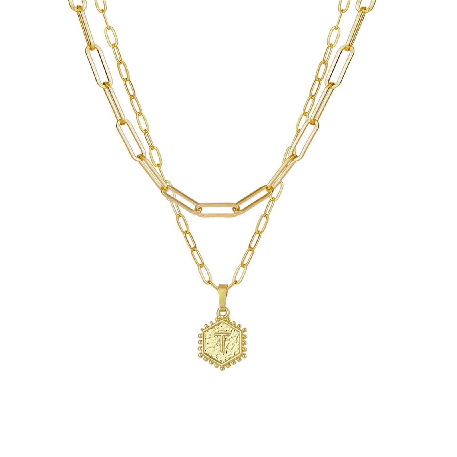 Jikolililili Exquisite Rhinestone Chain Necklace Set Diamond