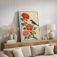 thumbnail image 4 of Framed Canvas Print Vintage Bird Wall Art Chinese Style Decorative for Living Room Bedroom - 16"x24" WHITE, 4 of 8
