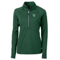 thumbnail image 2 of Women's Cutter & Buck Green Tulane Green Wave Adapt Eco Knit Stretch Recycled Half-Zip Pullover Top, 2 of 3