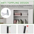thumbnail image 6 of 71" H Metal Wardrobe Closet with 2 Doors and Adjustable Shelves,Clothing Locker with Hanging Rod,Wardrobe Storage Cabinet for Home,Living/Laundry Room-White/Assembly Required, 6 of 9