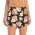 thumbnail image 4 of Lsque Rose Flowers Printed Women's Running Shorts with Liner Pockets,Elastic Quick Dry Workout Athletic Gym Yoga Shorts,Womens High Waist Shorts-X-Large, 4 of 9