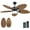 Brown, variant on PHORUS 50" Tropical Ceiling Fan with Light and Remote/APP, Outdoor Waterproof Palm Leaf Ceiling Fan, 6 Speeds Quiet DC Motor, Wet Rated for Patio, Porch, Brown