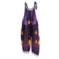 thumbnail image 2 of Plus Size Halloween Boho Overalls for Women Floral Print Linen Jumpsuits 2026 Spaghetti Strap Rompers, 2 of 7