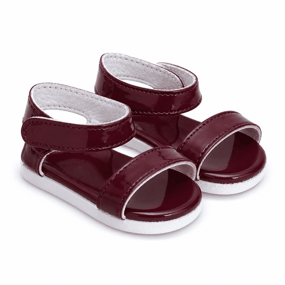 MBD® 18 Inch Doll Shoes- Burgundy Red Sandals Fits 18 Inch Kennedy and Friends Dolls