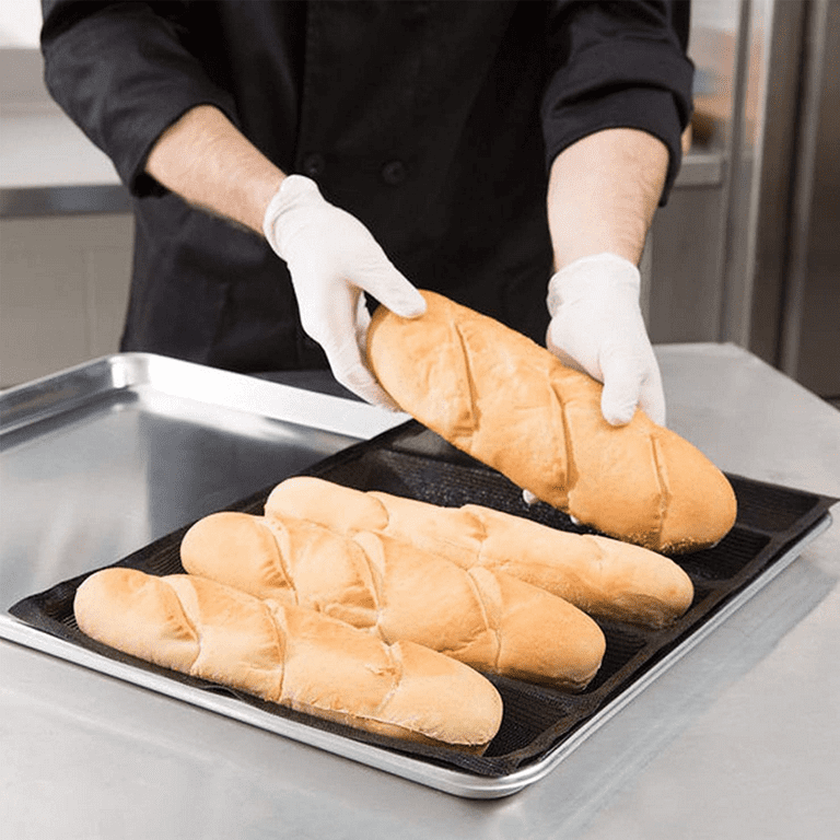 Baker's Mark 5 Compartment Sub Sandwich Silicone Bread Mold - 12