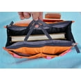 thumbnail image 5 of 1-Pack Purse Organizer Insert with Zipper Handles, 13-Pocket Multi-Compartment Handbag Tote Liner, Compact Travel Bag-in-Bag for Women Orange TIKA, 5 of 9
