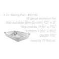 thumbnail image 2 of KitchenDance Disposable Colored Aluminum 4 Pound Oblong Pa, 2 of 3
