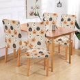 thumbnail image 2 of Yayeee 4 Pack Dining Chair Covers Stretch Parson Chairs Slipcovers Seat Protector, Beige Halloween Pumpkin, 2 of 6