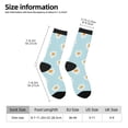 thumbnail image 2 of Gukieu Daisies Flowers Print Contrast Color Mid-calf Socks, Sweat-wicking Athletic Socks, Unisex Clothing Accessories, 2 of 6
