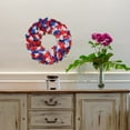 thumbnail image 5 of PALIFEUR 4th of July Wreath, 15.75 Inch Patriotic Wreaths for Front Door, Artificial Floral Spring Wreaths Decorations for Memorial Day Independence Day Veterans Day, Red Blue White, 5 of 6