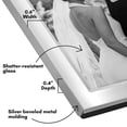 thumbnail image 4 of Americanflat 5x7 Hinge Frame with Shatter-Resistant Glass Hinged Metal Wide Beveled Molding Modern - Silver, 4 of 9
