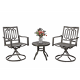 thumbnail image 3 of Kozyard Modern Classic Outdoor Metal Swivel Chairs  ( 2 Pack Dark Brown ), 3 of 6