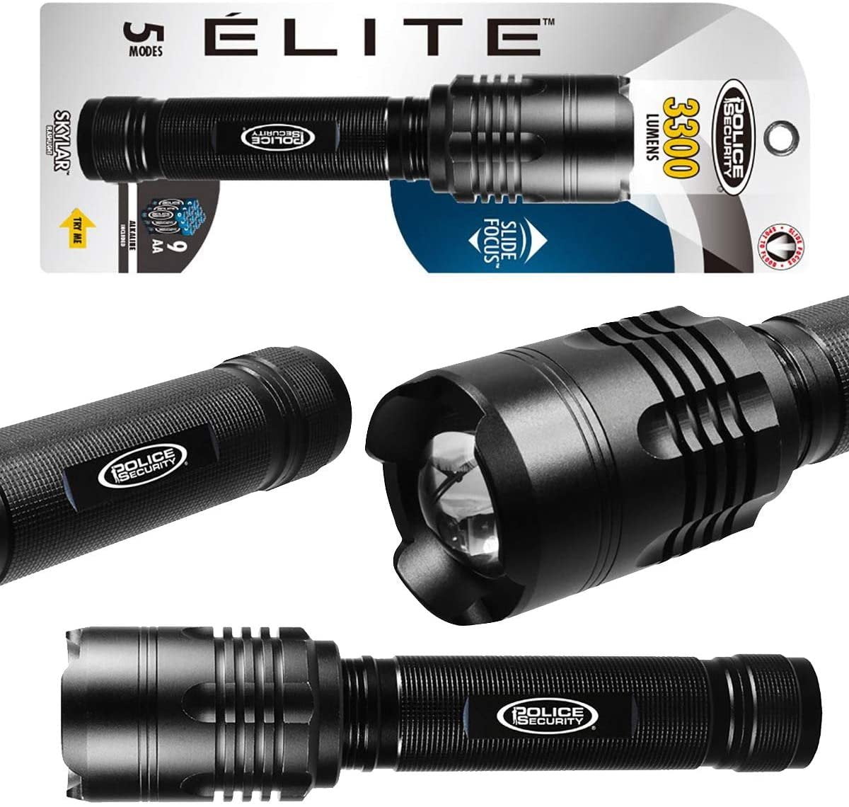 Police Security 98409 Elite 3300 Lumen LED Flashlight