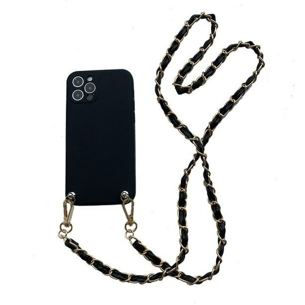 Funda de cuero con correa y cadena para Samsung Galaxy, carcasa con cordón cruzado para teléfono Samsung Galaxy S22, S21, S20 FE, S9, S10, S20 Ultra Note 10 Plus Fivean unisex