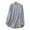 Blue L, variant on Women Shirt Stand Collar Long Sleeve Single Breasted Shirt Tops Vertical Striped Print Loose Fit Office Lady Blouse