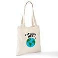 thumbnail image 6 of CafePress - I'm With Her Tote Bag - Unisex Canvas Tote Bag, Beige, 1-Piece, 6 of 6