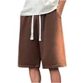 thumbnail image 2 of Styesk Mens Shorts Men's Solid Color Casual Holiday Breathable Shorts Pockets Pants, 2 of 5