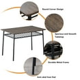thumbnail image 4 of uhomepro 5-Piece Dining Room Table Set for 4 Person, Dining Table and Chairs Set Industrial Metal Frame Table and 4 Wooden Chairs Perfect for Kitchen Breakfast Nook Bar Small Apartment, 4 of 13