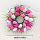 thumbnail image 3 of Corona de tulipanes para el Día de la Madre, decoración de puerta para el Día de la Madre, flores simuladas, corona de primavera y verano, decoración del hogar, 3 of 6